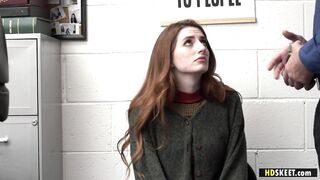 Jack Vegas strip searches and fucks shoplifter Aria Carson
