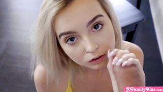 Jizzed creampie for 19 yo stepsister Lexi Lore during breakfast