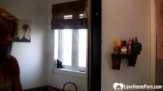 Sexual step daughter masturbates during her Hottie shower