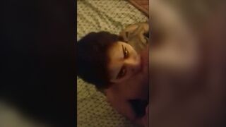 Tattooed lady loves his huge penis