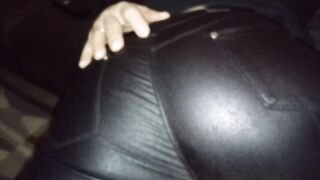 Fucked me inside ripped leather jeans