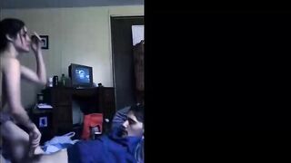 Boyfriend Trashes Parents Room and Fucks