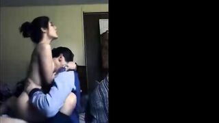 Boyfriend Trashes Parents Room and Fucks