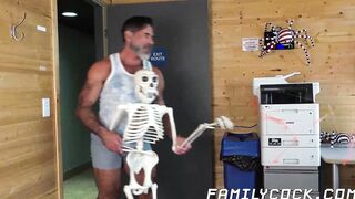 Meaty Lawson James gropes my huge dick while I ride his thick dick