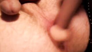 Crossdresser gapes his ass and cums hard