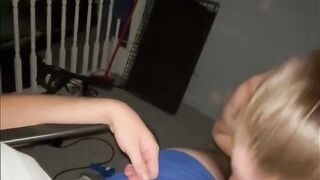 Risky Public Deepthroat and Face Fuck with Slutty Redhead Stepsister