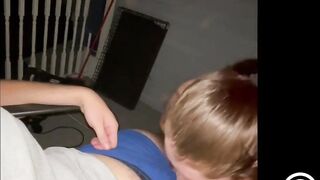Risky Public Deepthroat and Face Fuck with Slutty Redhead Stepsister