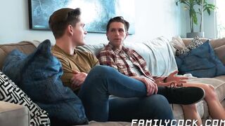 Brunette Shae Reynolds worships muscular stud Jax Thirios nice body and big cock