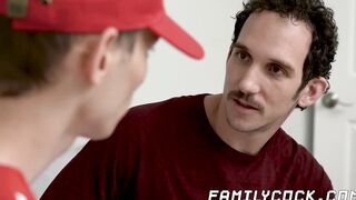 Raw dick sucking and fucking with two kinky stepbrothers