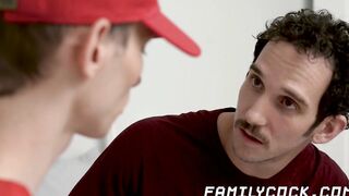 Raw dick sucking and fucking with two kinky stepbrothers