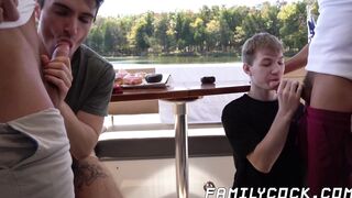 Caleb Morphy and Oliver Beck barebacked by their stepdads