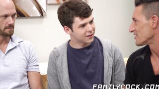 Bald stepuncle Jake Lawrence delights in both me and my stepdads cocks