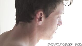 Twink Edward Trent trapped in the windows while Beau Reed dominates him