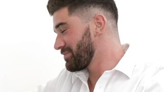 My stunning stepdad Chris Damned helps me to sleep by masturbating my huge cock