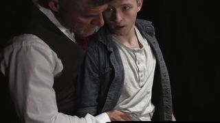 Noah White's cock throbbed as his master started to play with his sweet boy hole usin
