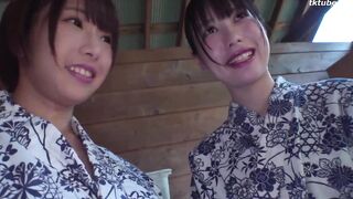 Kongaiseikō Ferachio Rankō Onsen Hitodzuma Hana-san And Koto-san