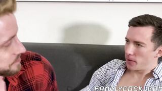 Golden haired hottie Johnny Ford bangs his cute stepbro Isaac Parker