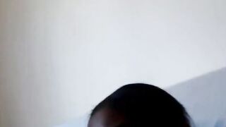 Black Beauty with Big Natural Tits Pleases Her Man