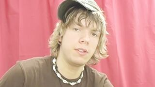 Interviewed young twink Chris Martinson masturbates and cums
