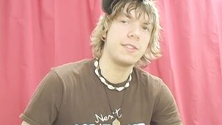 Interviewed young twink Chris Martinson masturbates and cums