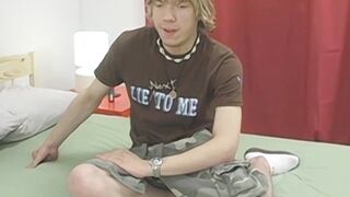 Interviewed young twink Chris Martinson masturbates and cums