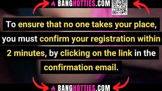 Influencer Teen in disguise as Pink Latex bunny hopps on a Huge cock - Ana Lingus