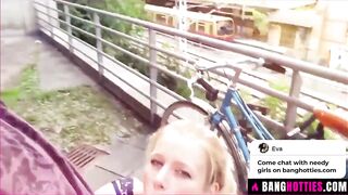 Influencer Teen in disguise as Pink Latex bunny hopps on a Huge cock - Ana Lingus