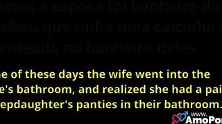 Scumbag Husband eating his own Stepdaughter - AmoPornoBR