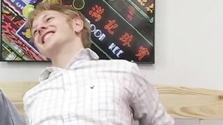 Blond twink Sky Sylvanus plays his dick and jerks off solo