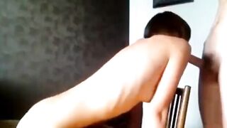 Fucked Over A Chair by a Horny Babe