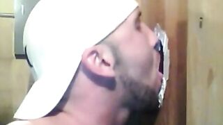 Amateur Glory Hole Blowjob with Big Cock Cumshots