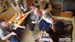 MONSTER COCK GANG e02: Petite Stepdaughter Shared with Mates