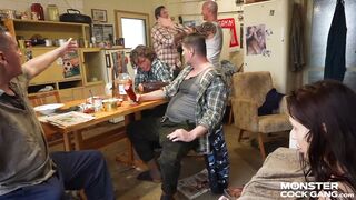 MONSTER COCK GANG e02: Petite Stepdaughter Shared with Mates