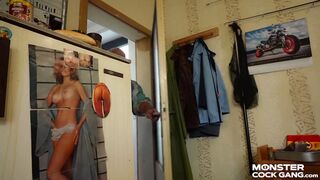 MONSTER COCK GANG e02: Petite Stepdaughter Shared with Mates