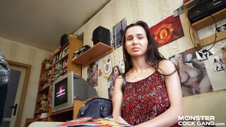 MONSTER COCK GANG e02: Petite Stepdaughter Shared with Mates