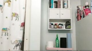 Stepdaughter takes care of her pussy (hidden)