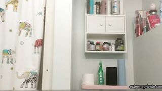 Stepdaughter takes care of her pussy (hidden)