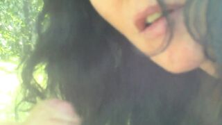 MONICA exhibited and fucked by voyeurs in a public park