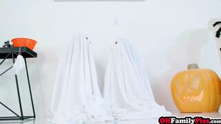 Two hot ghosts and one massive cock