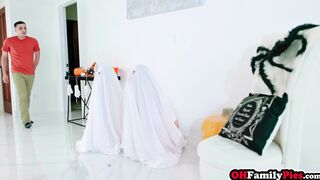 Two hot ghosts and one massive cock