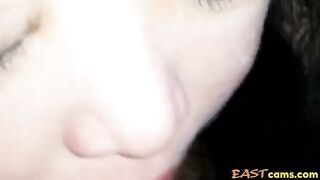 Chubby Asian MILF's Blowjob and Facial