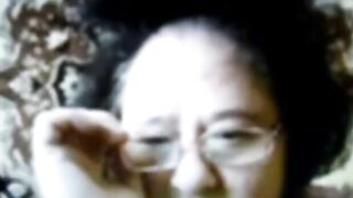 Old Russian Lady on Webcam! Amateur Video!