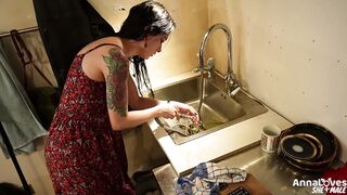 BDSM Play with Tattooed Trans Beauty (e01p01)
