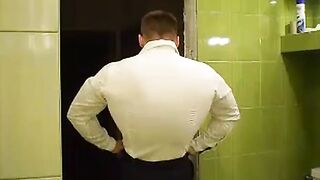 Muscular Russian Hunk Strips and Plays