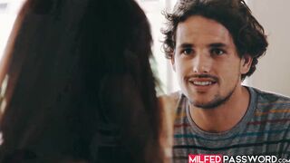 My huge cock expelled hot cum after stunning MILF Syren De Mer fucks me wild
