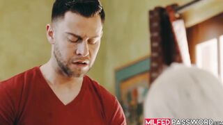 My huge cock expelled hot cum after stunning MILF Syren De Mer fucks me wild