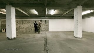 Domina Girlfriend April - sub exercise into the prisonyard