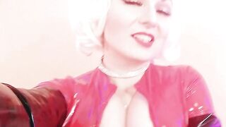 RUBBER bondage clothes, selfie movie