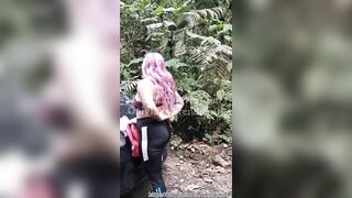 Fucking my lover outdoor very rough