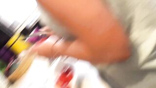Braless Lover huge rough big nipples cooking into kitchen